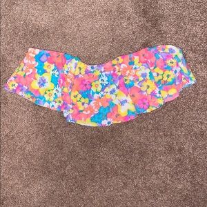 Forever 21 Floral Bandeau Bikini Top
